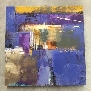 Pier 1 wall art - Abstract in blue and yellow